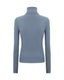 Blue Merino Wool Turtleneck