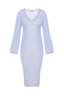 Lavender Merino-Mohair Blend V-Neck Dress image 1