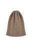 Taupe Ribbed Merino Wool Blend Hat image 0