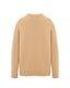 Back view of beige merino wool crew neck jumper