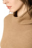 Beige Merino Wool Blend Turtleneck Jumper, detail view 