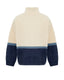Beige and Blue Merino Wool Blend Turtleneck Jumper