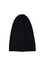 Black Ribbed Merino Wool Hat, full length