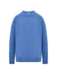 Blue merino-cashmere blend crew neck jumper by Roksolana.