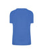 Blue merino T-shirt, back view