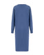 Blue Merino Wool Knit Dress, back view