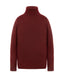 Burgundy merino wool turtleneck jumper by Roksolana.