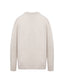 Cream merino-cashmere blend crew neck jumper, back view by Roksolana.