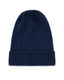Dark Blue Ribbed Merino Wool Hat