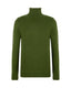 Green Merino Wool Turtleneck Jumper
