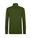Green Merino Wool Turtleneck Jumper, back view