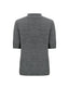 Grey Merino Wool-Blend Short-Sleeve Turtleneck Jumper, back view