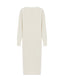 Ivory Merino Wool Knit Dress, back view 