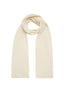 Ivory Ribbed Wool-Blend Long Scarf 