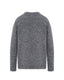 Melange grey merino-cashmere blend crew neck jumper, back view by Roksolana.