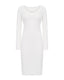 Merino Wool V-Neck Midi Dress