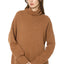 Model wearing a Camel Merino Angora Turtleneck Jumper