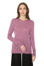 Model wearing a Dusty Pink Merino Wool Jumper 