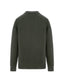 Green sweater on a white background, back view