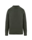 Green sweater on a white background