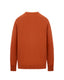 Orange cashmere wool jumper on a white background