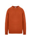 Orange wool jumper on a white background