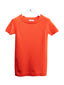 Orange Cashmere-Silk Short Sleeve Top