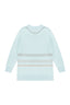 Powder Blue Merino Wool Blend Crew Neck Jumper 
