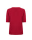 Red Merino Wool V-Neck Short-Sleeve Jumper, back view