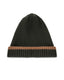 Ribbed Olive Green Merino Wool Blend Hat