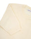 Close-up of an ivory merino T-shirt