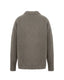 Taupe sweater on a white background, back view