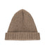 Taupe Ribbed Merino Wool Blend Hat