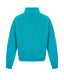 Turquoise Merino Wool-Blend Turtleneck Jumper, back view