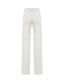 white merino wool blend trousers. back view
