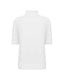 White Merino Wool-Blend Short-Sleeve Turtleneck Jumper, back view