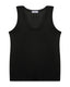 Black wool knitted V-neck tank top by Roksolana.