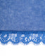 Blue lace trim on a mohair blue dress
