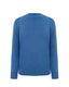 Blue knitted jumper on a white background