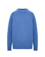 Blue wool jumper on a white background
