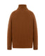 Brown merino-cashmere blend turtleneck jumper, back view by Roksolana.
