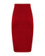 Cherry merino skirt, back view