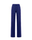 Cobalt blue merino wool-blend knitted trousers with elasticated waistband by Roksolana.