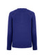 Cobalt blue merino wool-blend crew neck jumper, back view by Roksolana.