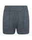 Grey merino wool-blend knitted shorts with ribbed waistband and front pockets by Roksolana.