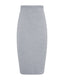 Grey wool pencil skirt on a white background