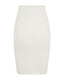 White pencil skirt on a white background, back view