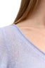 Light purple knit  dress worn by a person with a neutral background