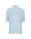 Light blue merino wool short-sleeve turtleneck jumper, back view by Roksolana.