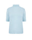 Light blue merino wool short-sleeve turtleneck jumper by Roksolana